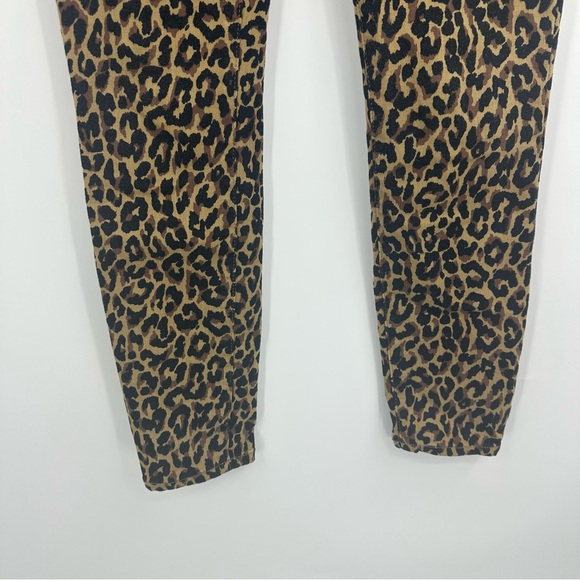 NWOT J. Crew 9” High Rise Button Fly Leopard Skinny Jeans size 26 - Picture 10 of 13